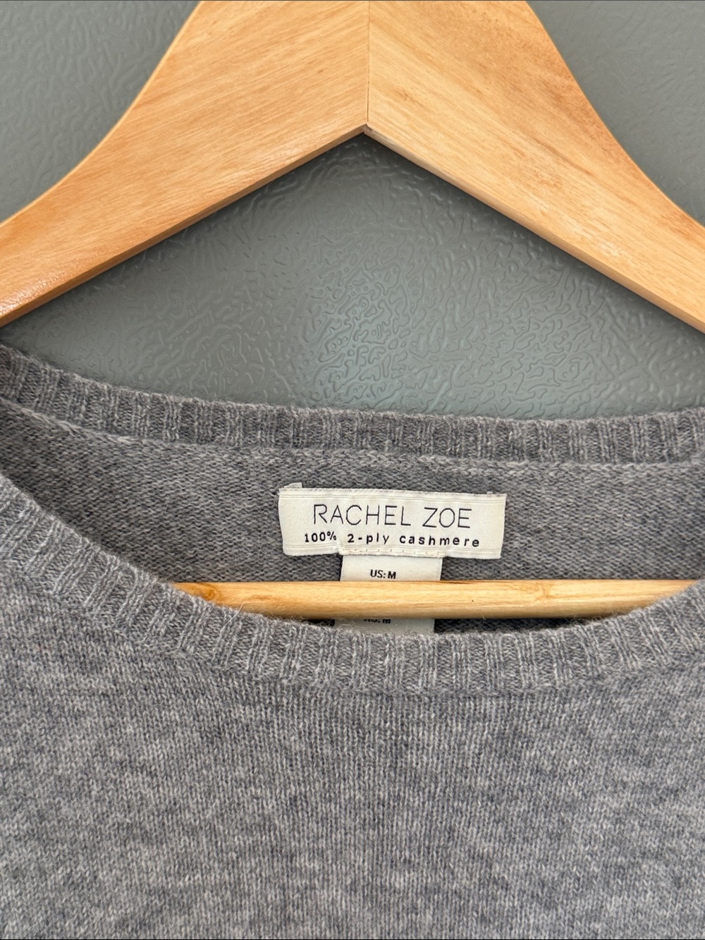 Rachel Zoe 2 Ply Grey Cashmere Sweater Size M - Picture 3 of 5